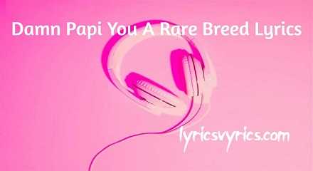 Damn Papi You A Rare Breed Lyrics