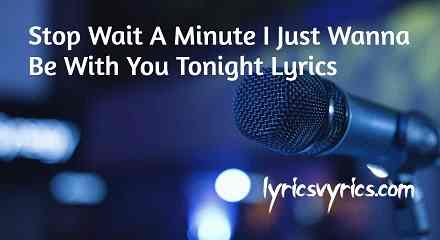 Stop Wait A Minute I Just Wanna Be With You Tonight Lyrics