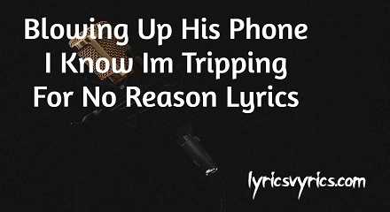 Blowing Up His Phone I Know Im Tripping For No Reason Lyrics