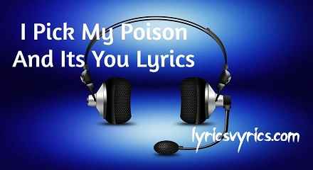 I Pick My Poison And Its You Lyrics