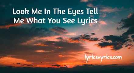 Look Me In The Eyes Tell Me What You See Lyrics
